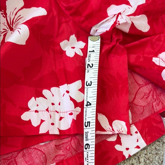 White Stag Women’s Floral VTG Red Hawaiian Hibiscus SKORT Size 10 - Picture 11 of 12